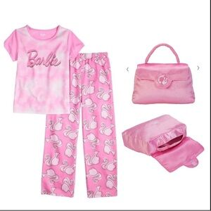 Barbie pajamas size 10 and pillow purse